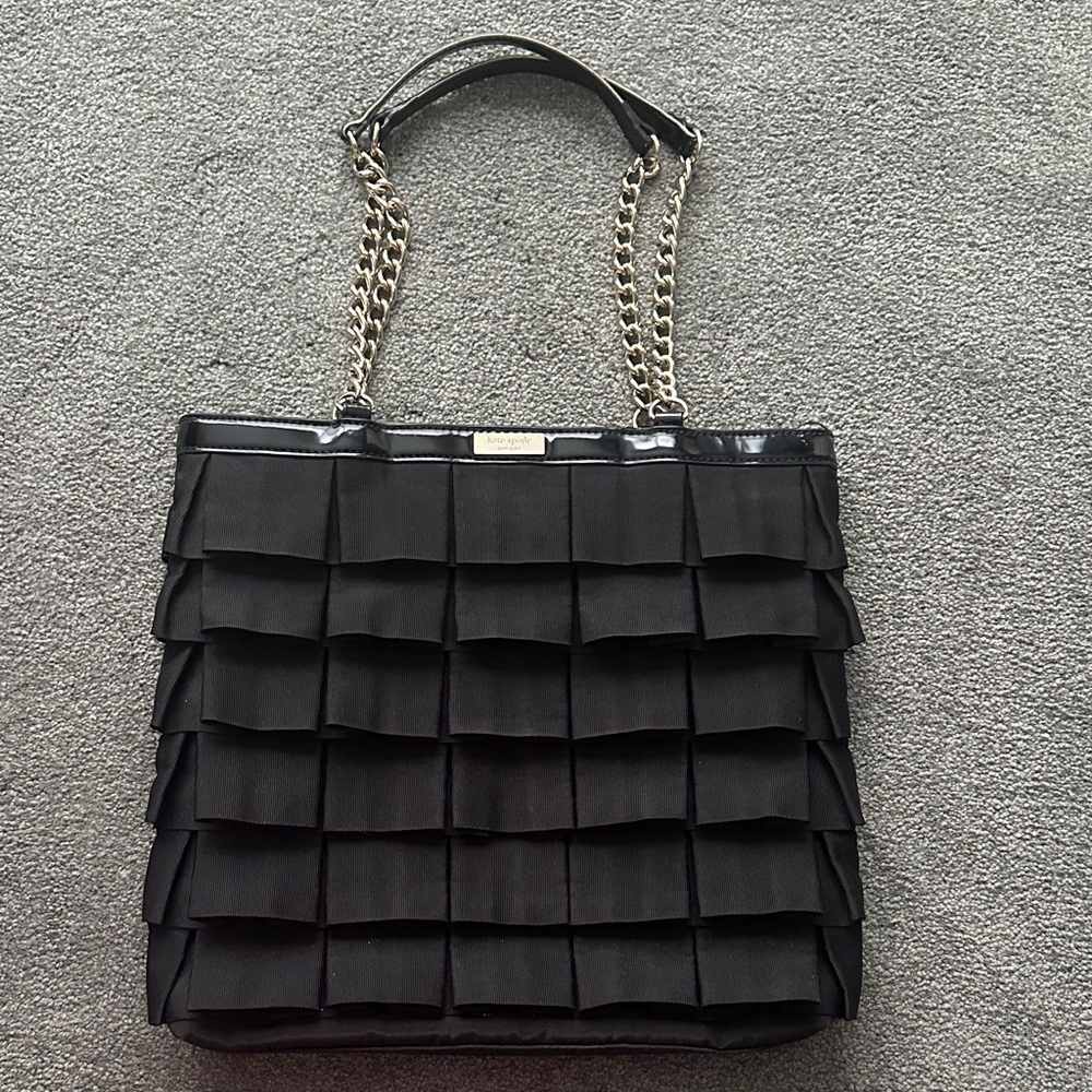 Kate Spade black shoulder bag with gold chain
